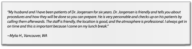 Vancouver real dental patient testimonials, Jack Jorgensen DMD , Vancouver dentist